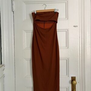 NBD Strapless Brown Dress